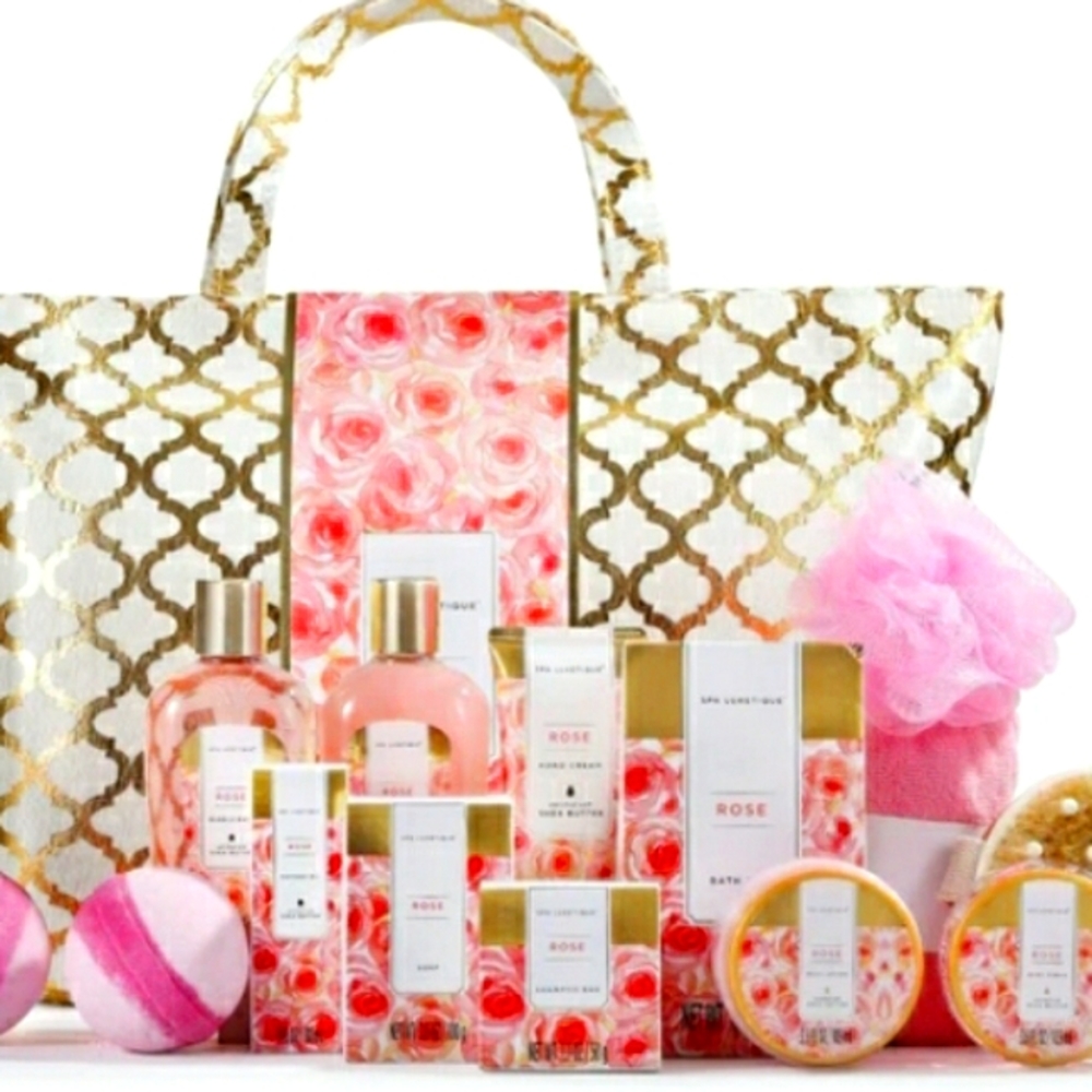 Rose Fashion Bath Set Tote